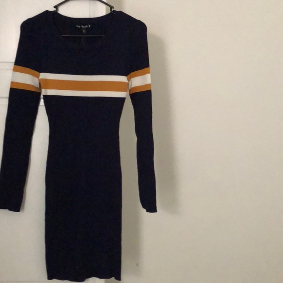 Blue and tan sweater dress. - Picture 1 of 2